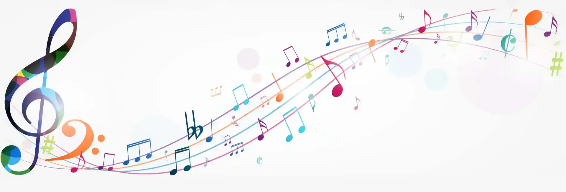 musical staff in creative colors