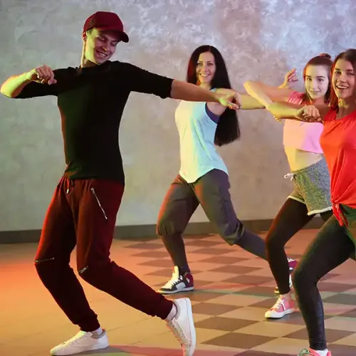 dance students in class